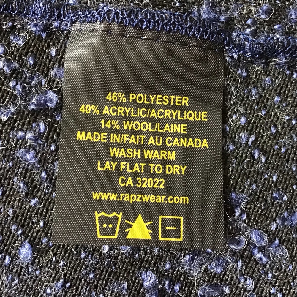Navy Cozy Knit Poncho with Button Detail - Picture 8 of 8